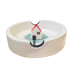 Cendrier en céramique fait main – Design minimaliste de hutte