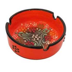 Cendrier en poterie perse – Design artisanal en pointillé Goldar