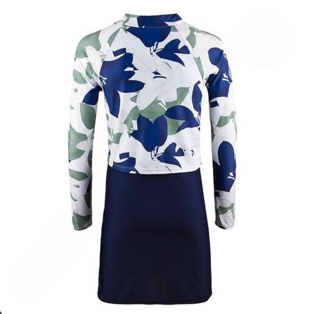 Maillot de Bain Islamique pour Femmes Modeste Bleu Marine