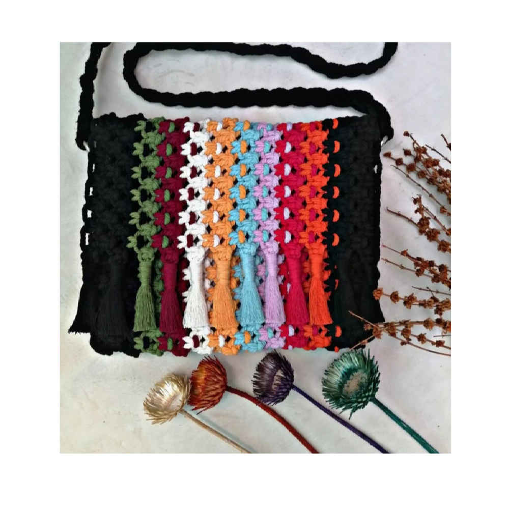 Sac à bandoulière macramé luxueux fait main Negar
