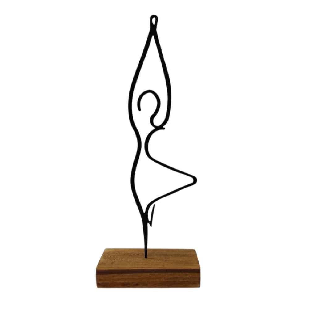 Sculpture d'art figurine minimaliste en métal - Ballerine danseuse