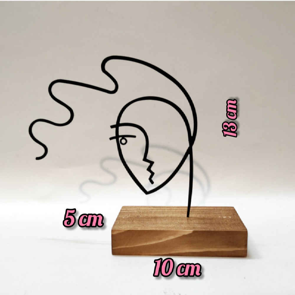 Sculpture d’art figurine minimaliste en métal – Fille