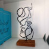 Sculpture d'art figurine minimaliste en métal - Hamdam