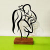 Sculpture d'art figurine minimaliste en métal - Mère