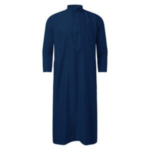 Dishdasha Thawb Bleu Marine de style Emirati pour Homme – Robe arabe traditionnelle