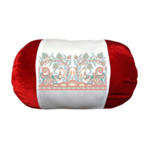 Traversin Cylindrique Persan en Velours Paon