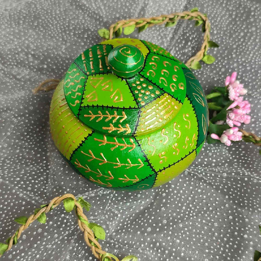 Sucrier en Poterie Persane Fait Main avec Couvercle – Chehel tekeh Artistique