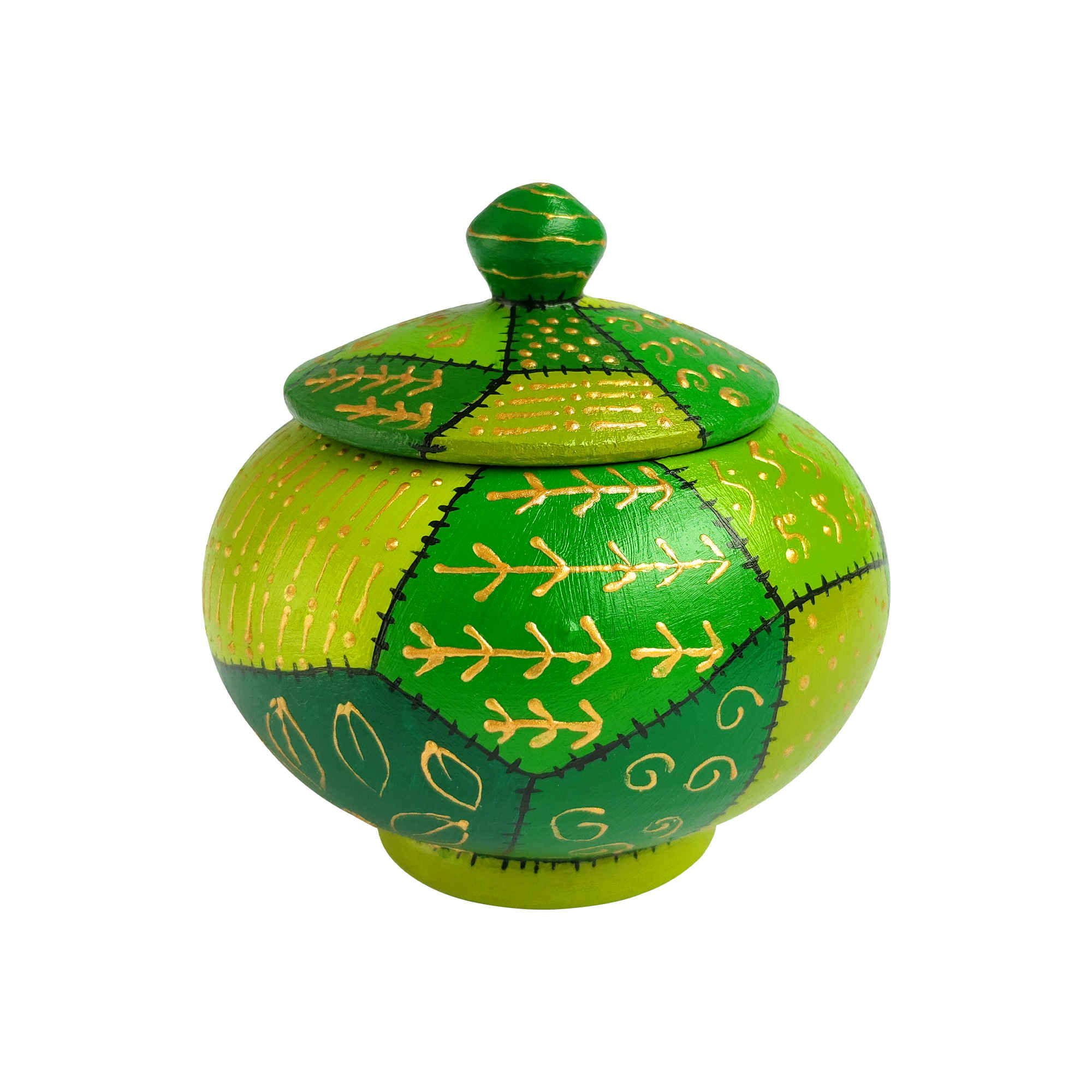 Sucrier en Poterie Persane Fait Main avec Couvercle - Chehel tekeh Artistique