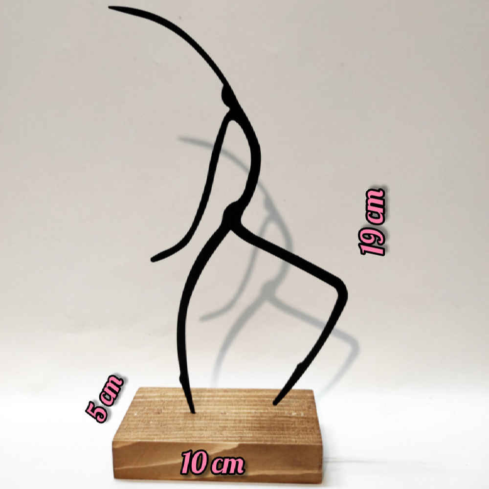 Sculpture d’art figurine minimaliste en métal – Nita