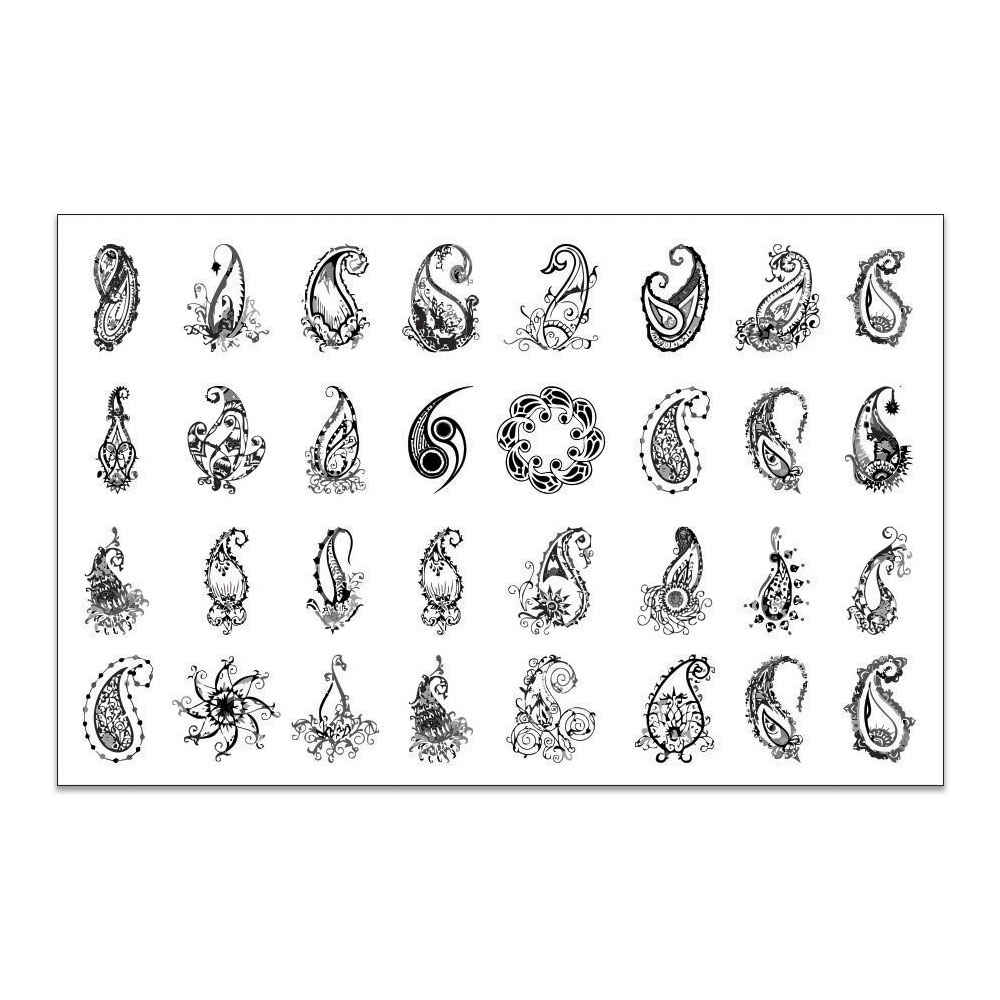 Autocollants pour Ongles Persans Auto-adhésifs avec Motif Paisley