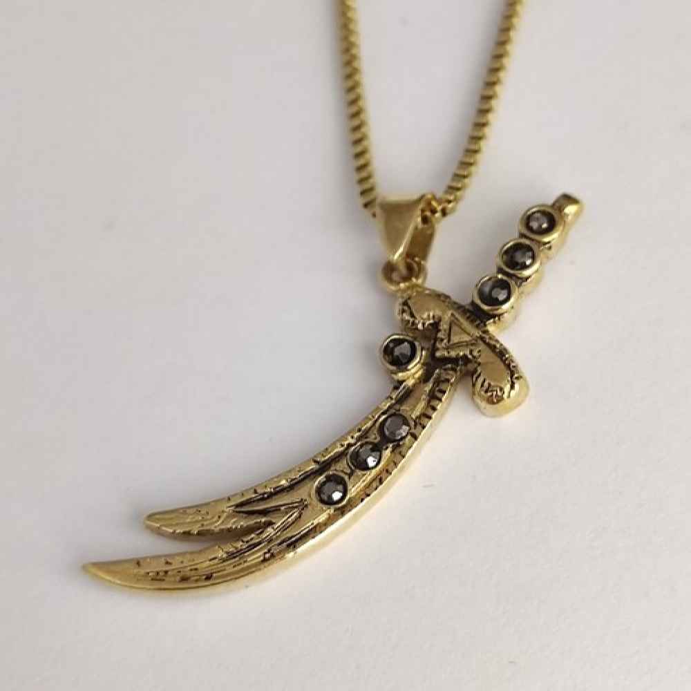 Collier épée Zulfiqar - Collier pendentif épée islamique