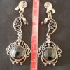 Boucles d'oreilles pendantes en métal, style traditionnel Saba