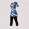 Maillot de Bain à Deux Pièces pour Femmes à Manches Courtes Rash Guard