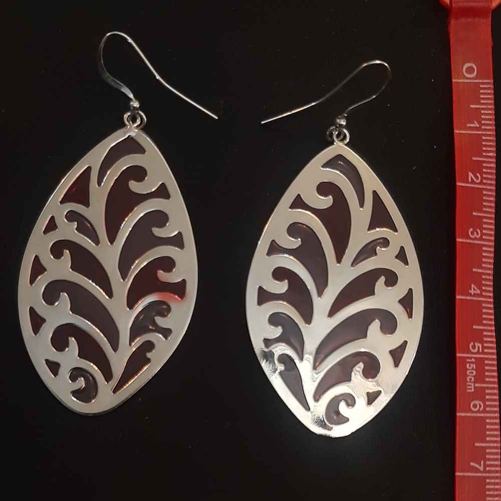 Boucles d’oreilles pendantes en métal, style traditionnel Nastaran