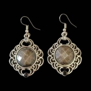 Boucles d’oreilles pendantes en métal, style traditionnel Niloofar
