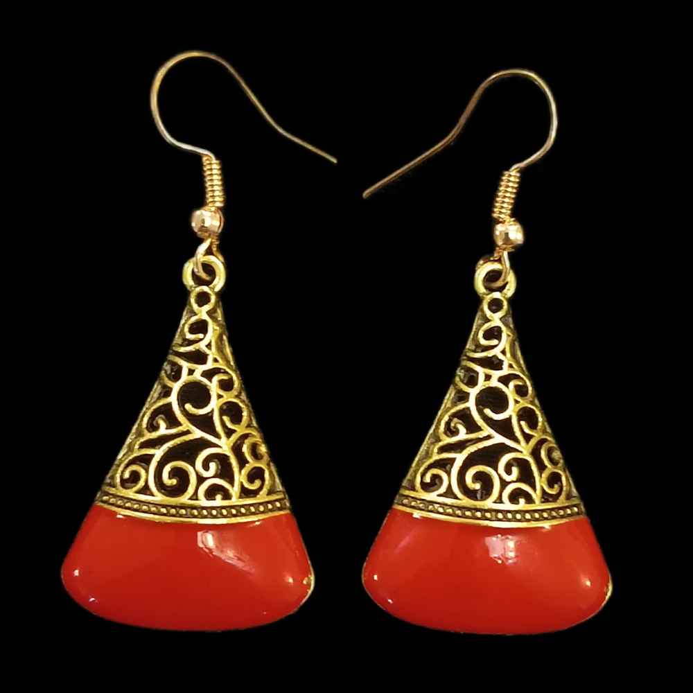 Boucles d'oreilles pendantes en métal, style traditionnel Farnoosh