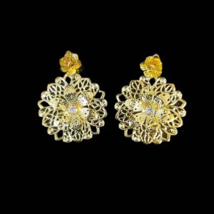 Boucles d’oreilles pendantes en métal, style traditionnel Shams