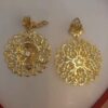 Boucles d'oreilles pendantes en métal, style traditionnel Shams