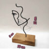 Sculpture d'art figurine minimaliste en métal - Belle fille