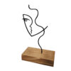 Sculpture d'art figurine minimaliste en métal - Belle fille