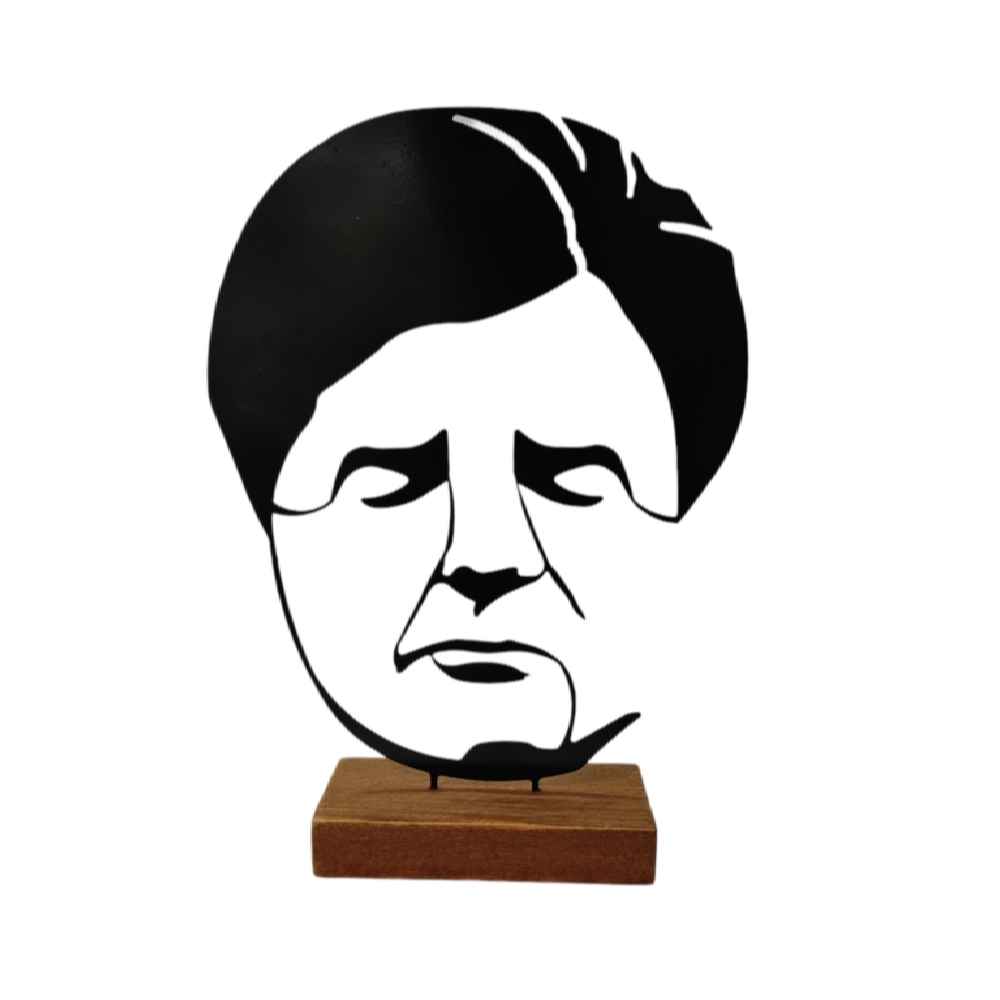Sculpture d'art figurine minimaliste en métal - Mohammad-Reza Shajarian