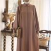 Abaya traditionnelle pour femmes musulmanes avec tissu doux