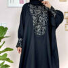 Abaya papillon élégante pour femmes – Tissu crêpe doux