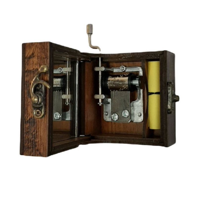 Boîte à Musique à Manivelle en Bois – Modèle Sahar