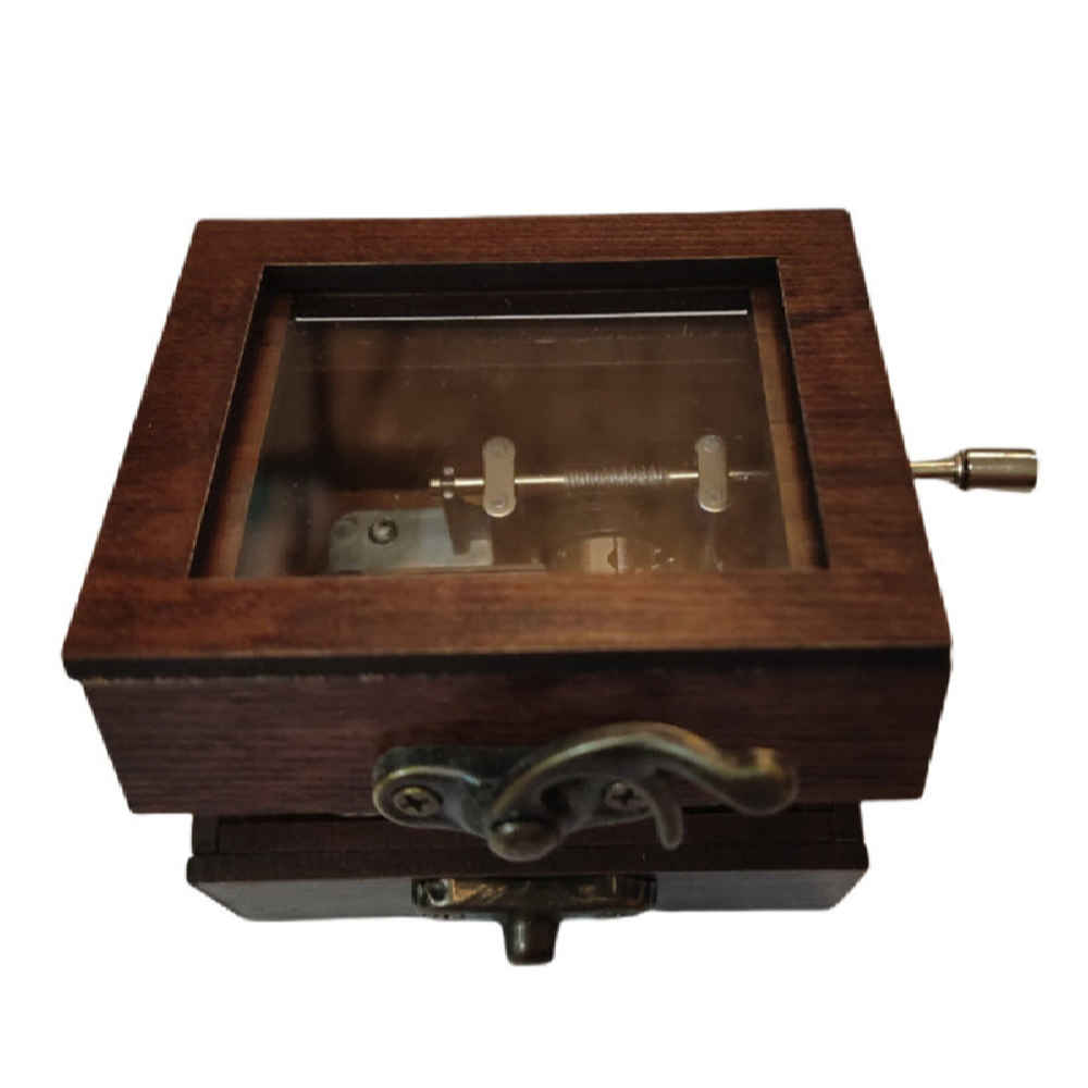 Boîte à Musique à Manivelle en Bois – Modèle Mélodie