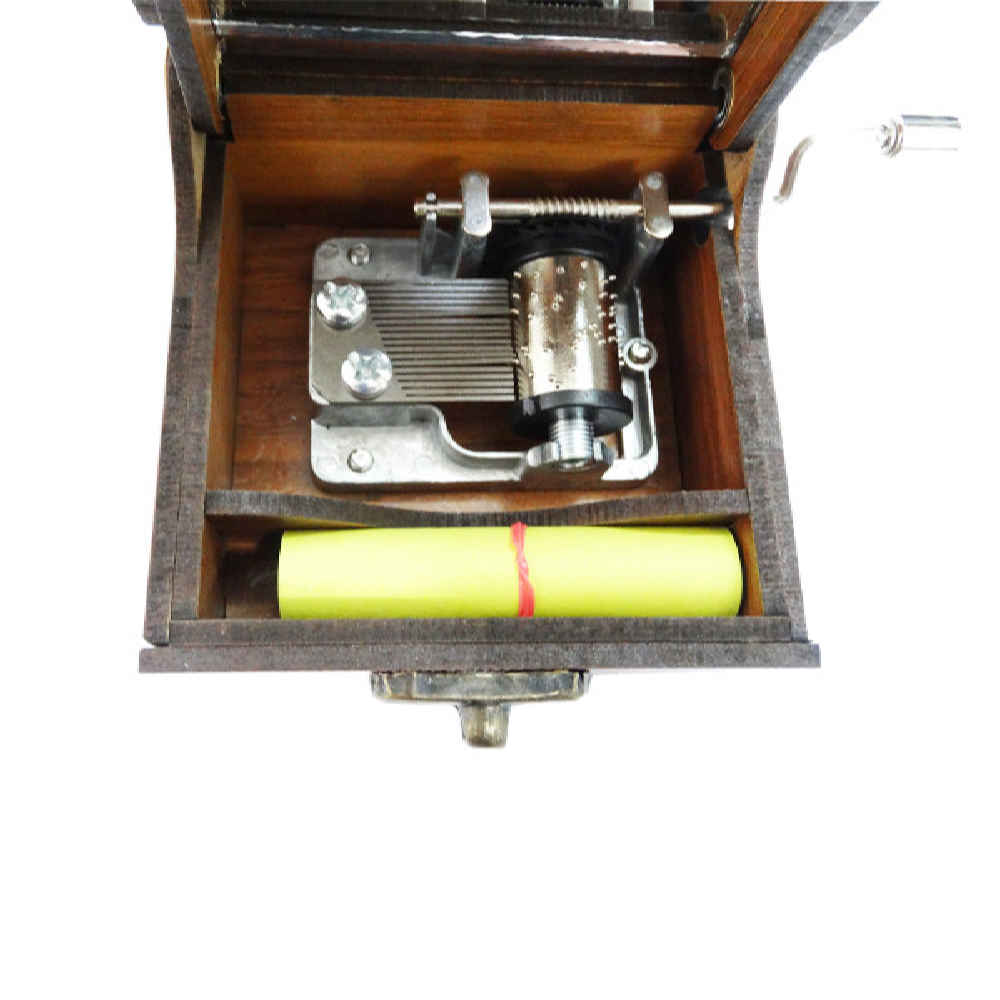 Boîte à Musique à Manivelle en Bois – Modèle Hedyeh