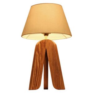 Lampe de table en bois fait main – modèle Messina