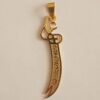 Collier épée Zulfiqar - Pendentif épée islamique en acier d'Imam Ali