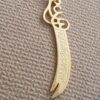 Collier épée Zulfiqar - Pendentif épée islamique en acier d'Imam Ali