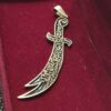 Collier épée Zulfiqar - Pendentif épée islamique en argent d'Imam Ali