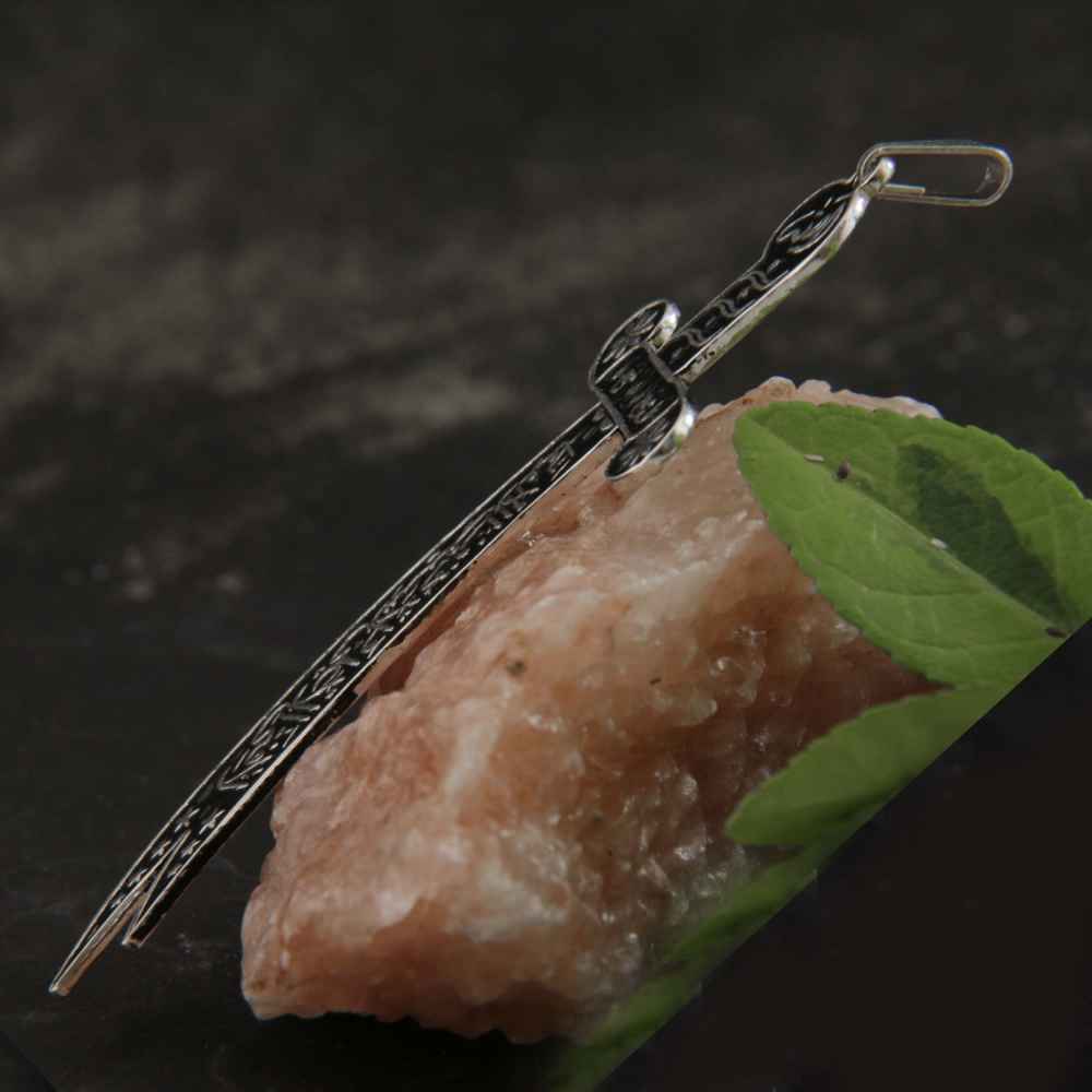 Collier épée Zulfiqar – Pendentif épée islamique en argent d’Imam Ali