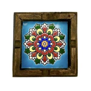 Cendrier en bois persan – Carreau traditionnel Elaheh