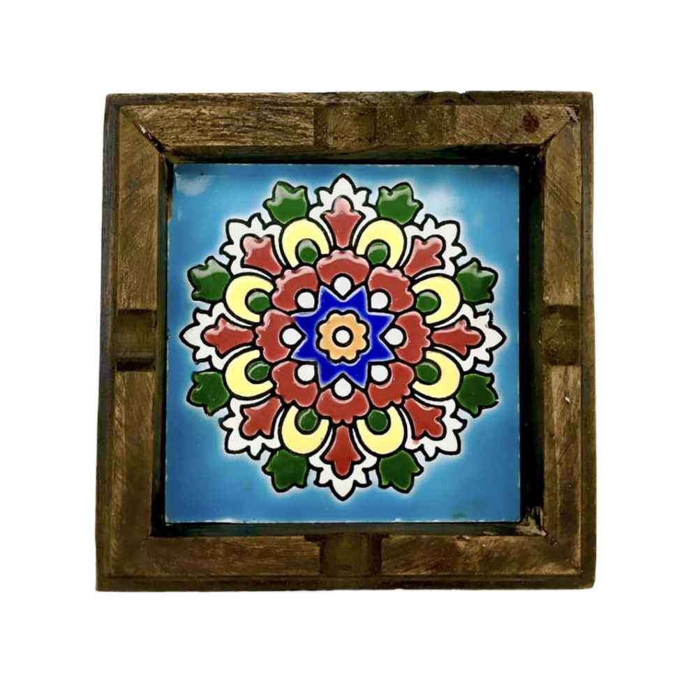 Cendrier en bois persan – Carreau traditionnel Elaheh