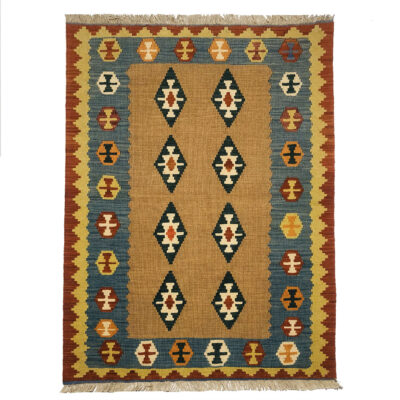 Tapis Kilim en laine persane tissé à la main Traditionnel Modèle Royan