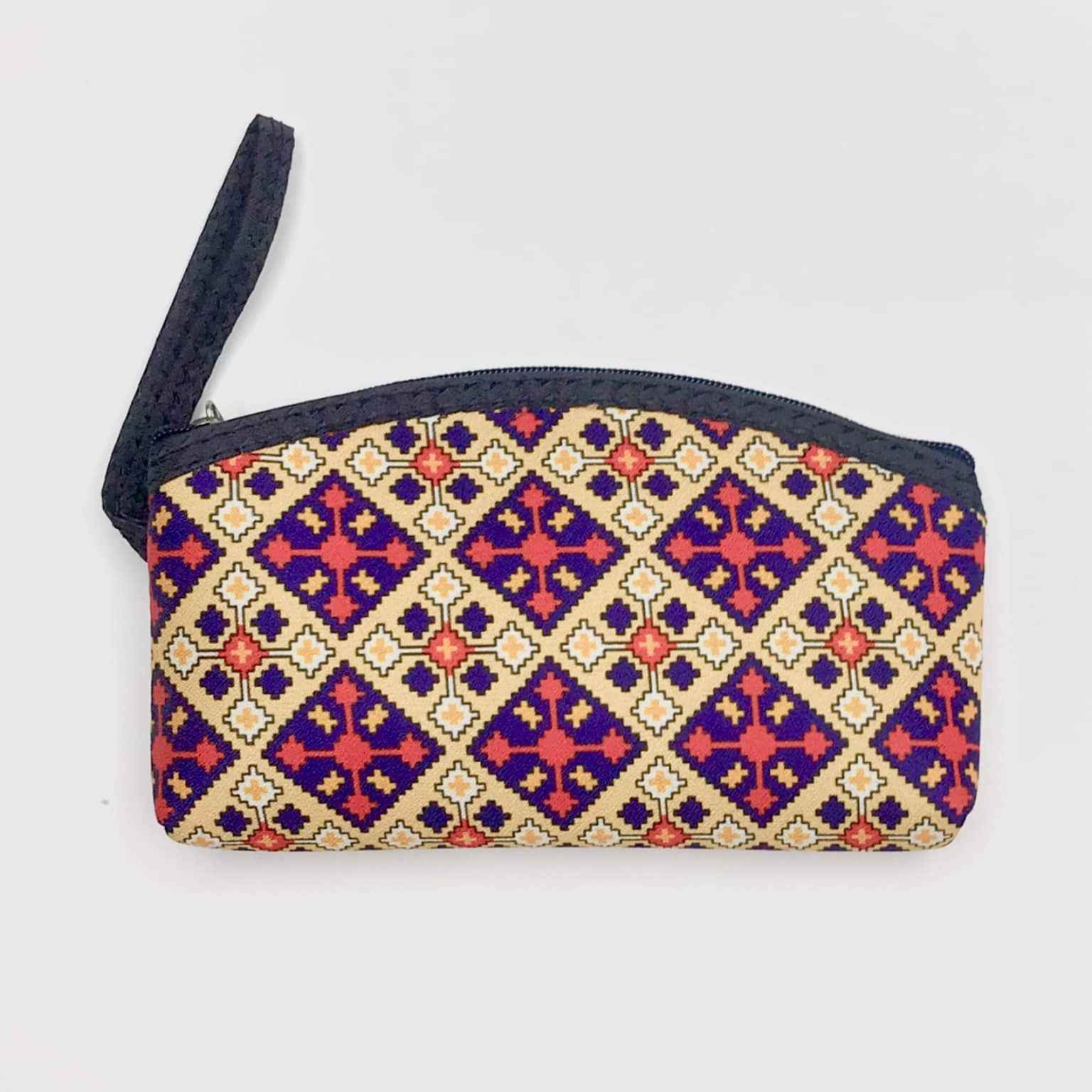 Portefeuille en tissu pour femmes avec motif inspiré de l'art persan Safoora