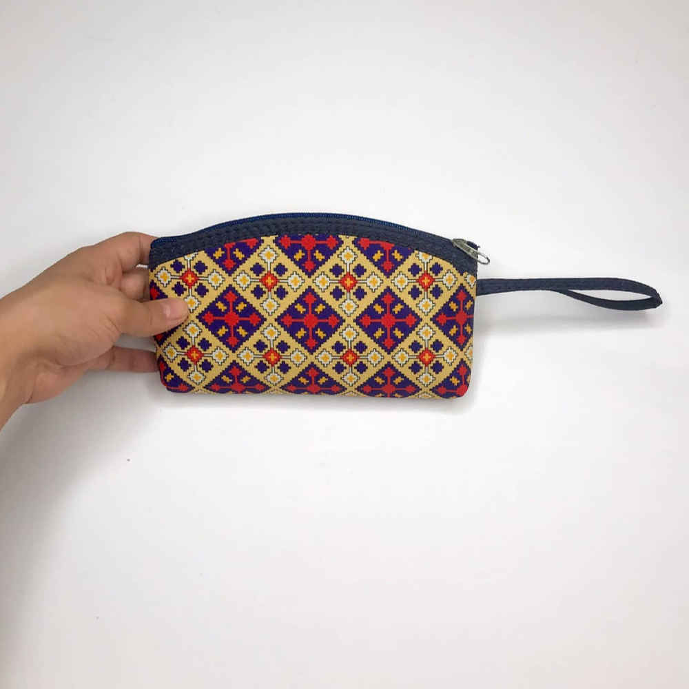 Portefeuille en tissu pour femmes avec motif inspiré de l’art persan Safoora