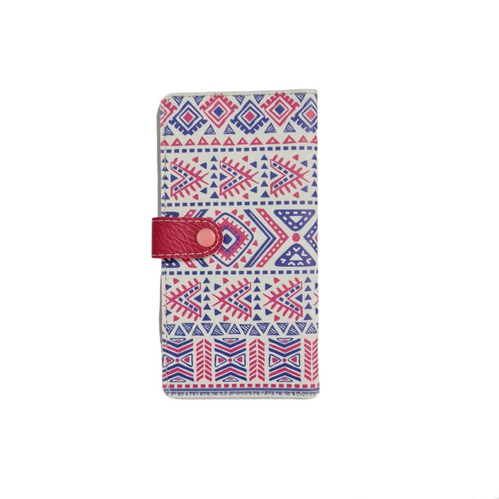 Portefeuille en tissu pour femmes avec motif inspiré de l'art persan Leyla