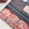 Portefeuille en cuir persan pour femmes avec design Saadat