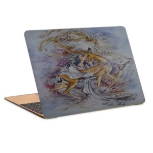 Autocollant sticker pour ordinateur portable Fille & Gazelle