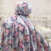 Tchador Islamique de Namaz avec Manches pour Femmes Idéal pour la Prière - Motif Floral Sama