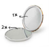Miroir de poche avec design Sourire inspiré de la Perse