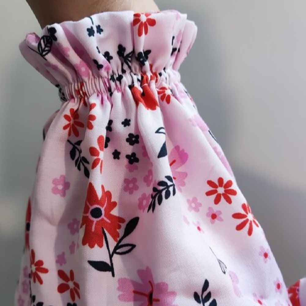 Tchador Islamique de Namaz avec Manches pour Femmes Idéal pour la Prière – Motif Floral Sahar