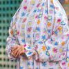 Tchador Islamique de Namaz avec Manches pour Femmes Idéal pour la Prière - Motif Floral Negar