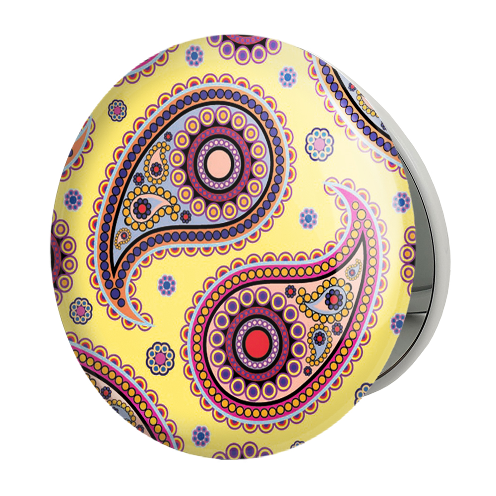 Miroir de poche avec design Paisley inspiré de la Perse