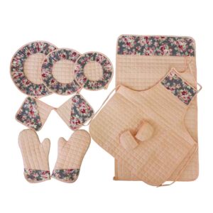 Ensemble de Tablier de Cuisine Floral 11 Pièces Modèle Mamisa