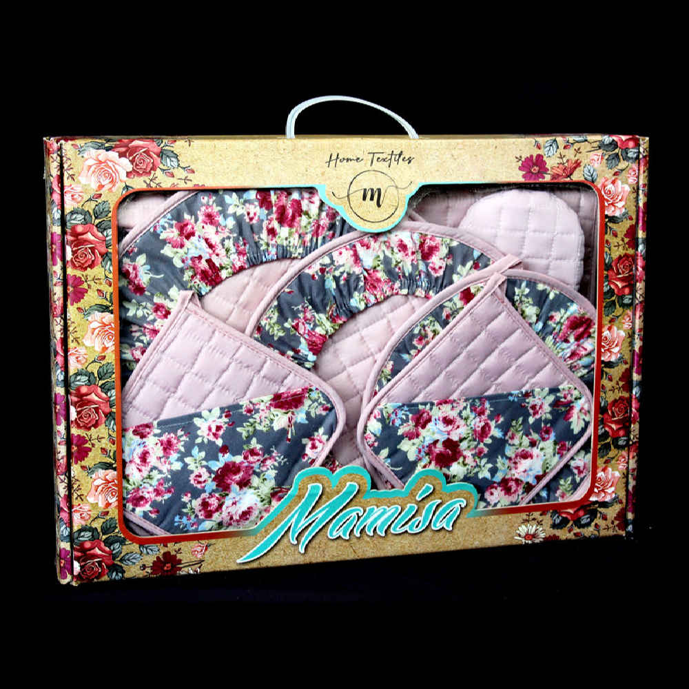 Ensemble de Tablier de Cuisine Floral 11 Pièces Modèle Mamisa